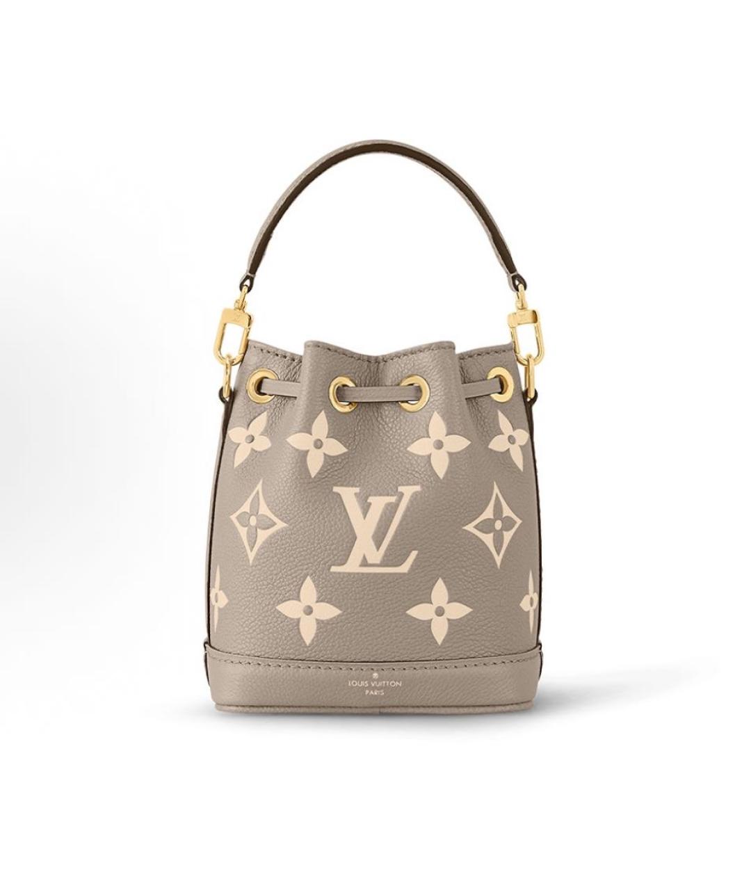 LOUIS VUITTON Бежевая кожаная сумка через плечо, фото 3