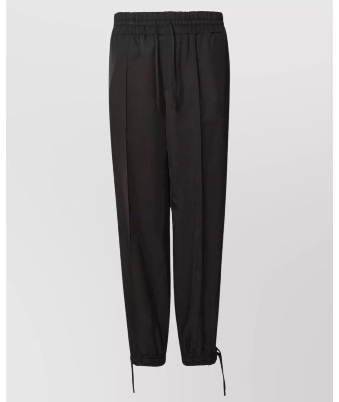 JIL SANDER Черные вискозные брюки широкие, фото 9