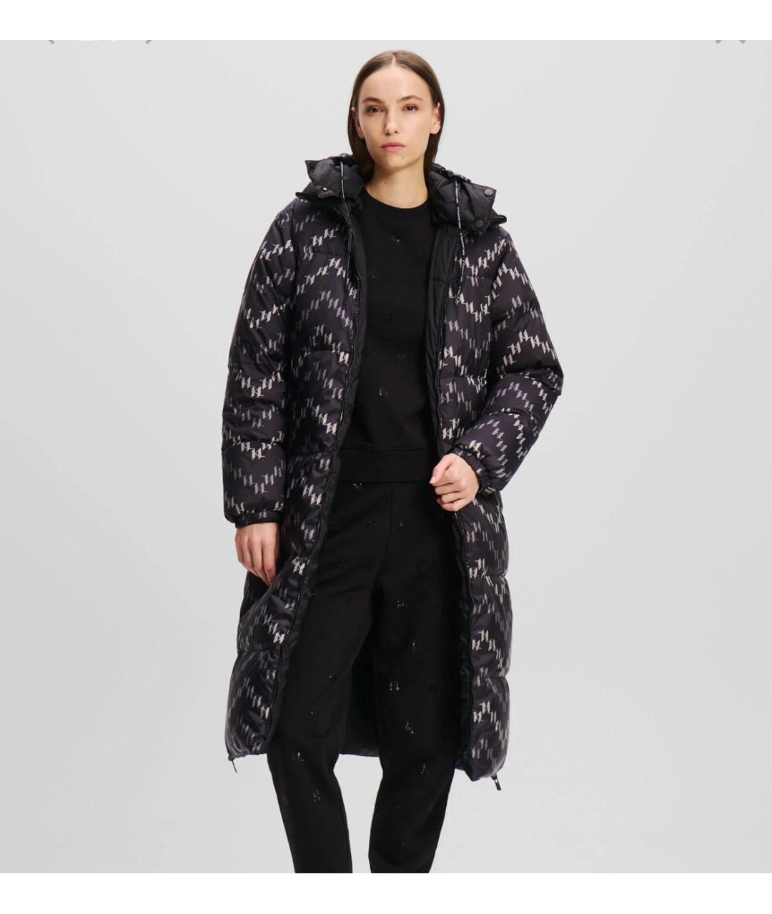 KARL LAGERFELD Черный пуховик, фото 2