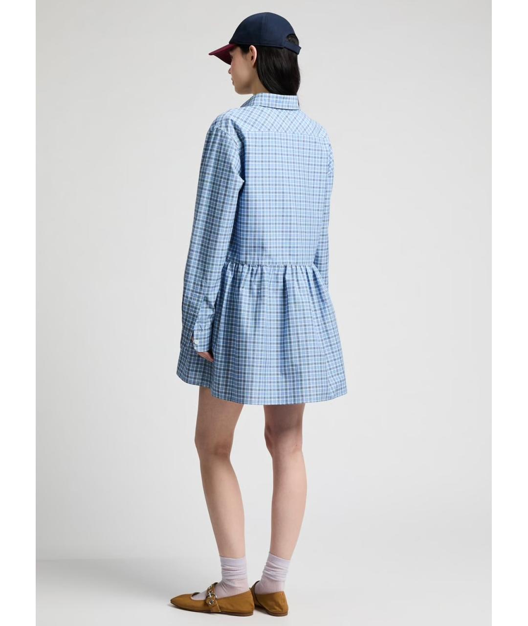 MIU MIU Голубое повседневное платье, фото 3