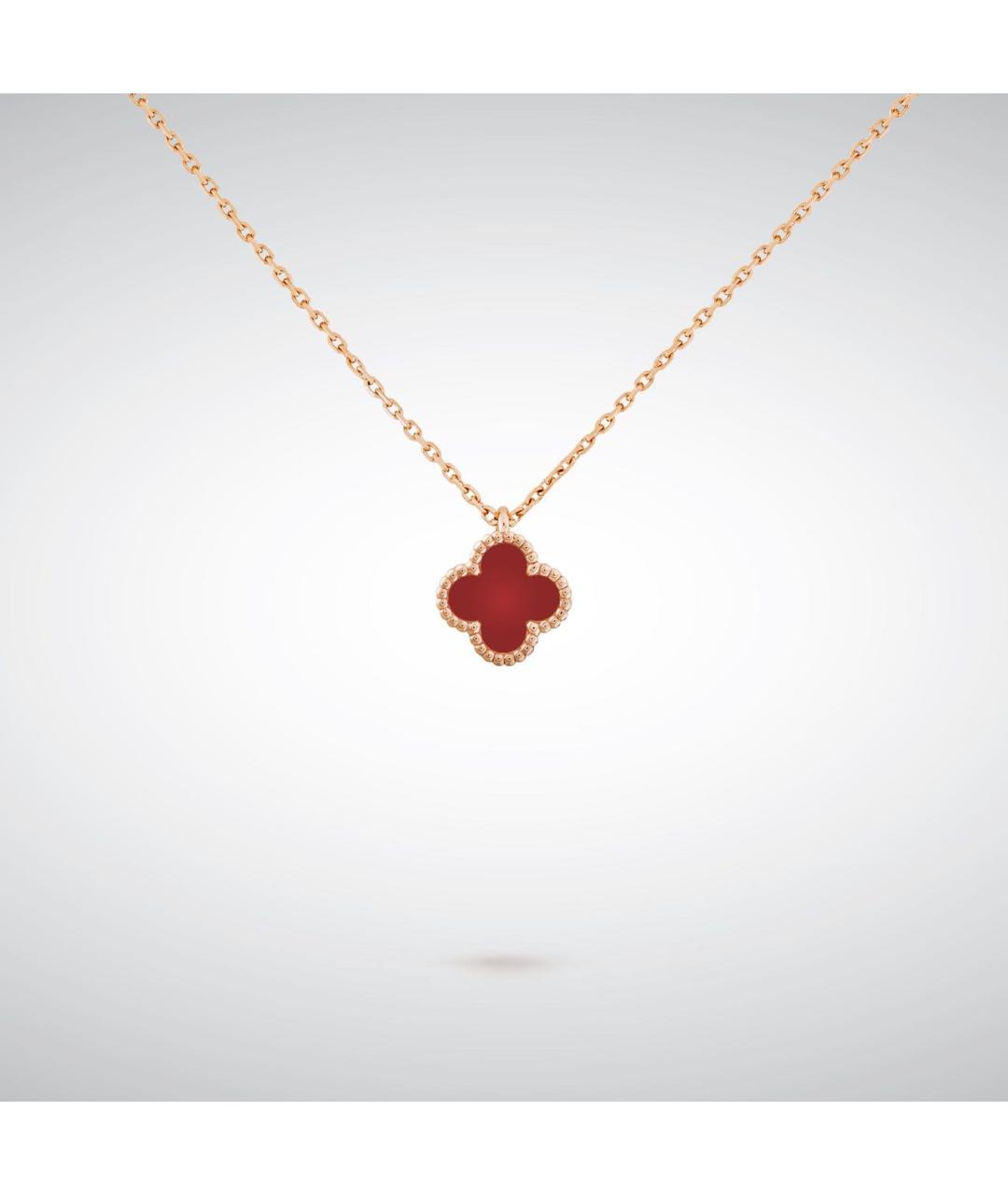 VAN CLEEF & ARPELS Бордовая подвеска из розового золота, фото 4