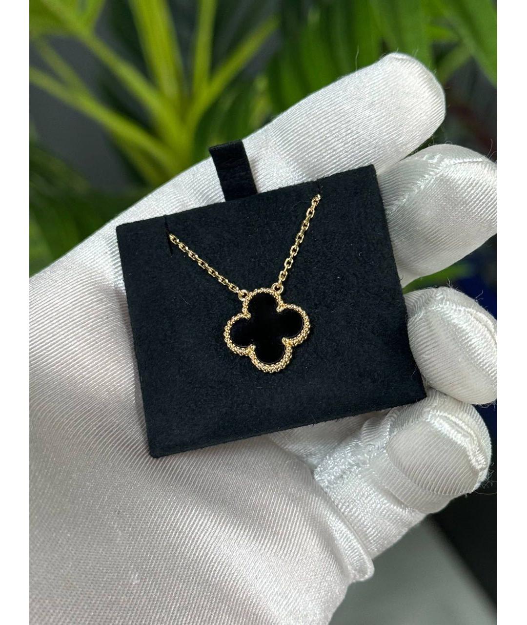 VAN CLEEF & ARPELS Черная подвеска из желтого золота, фото 2