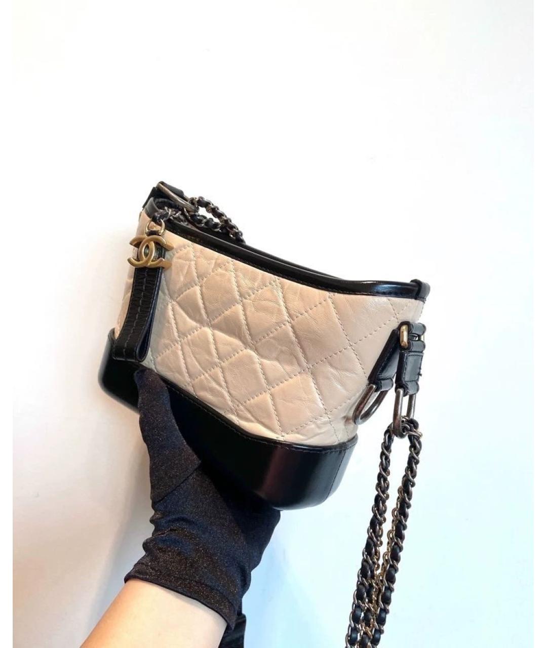 CHANEL Бежевая кожаная сумка через плечо, фото 2