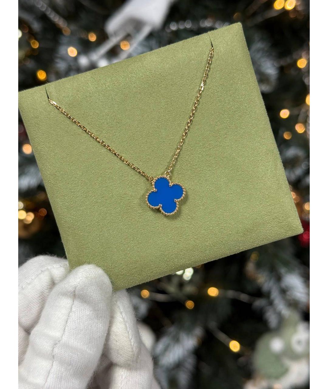 VAN CLEEF & ARPELS Синяя подвеска из желтого золота, фото 3