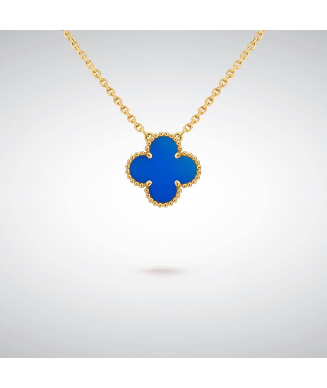 VAN CLEEF & ARPELS Синяя подвеска из желтого золота, фото 5