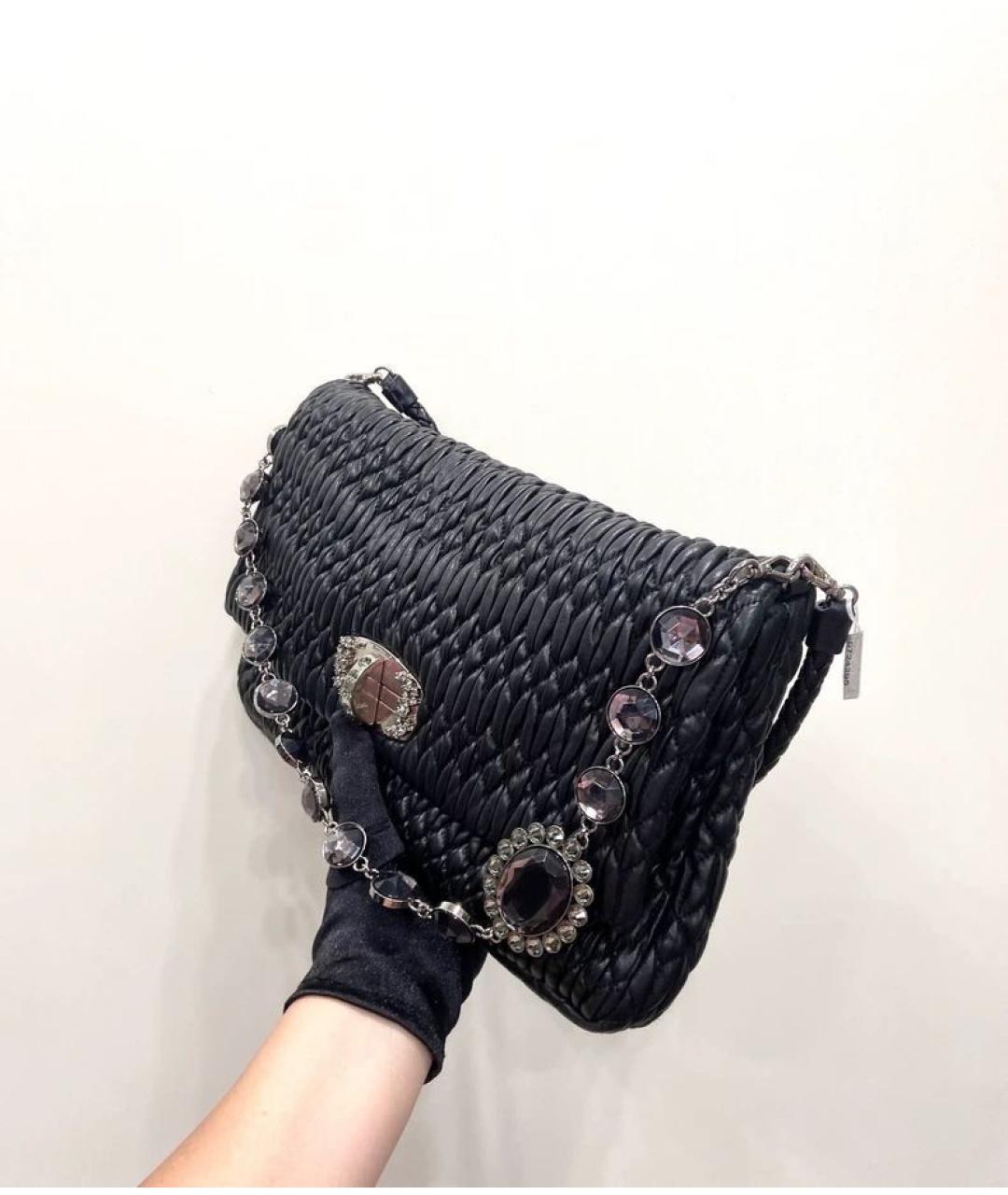 MIU MIU Черная кожаная сумка через плечо, фото 2