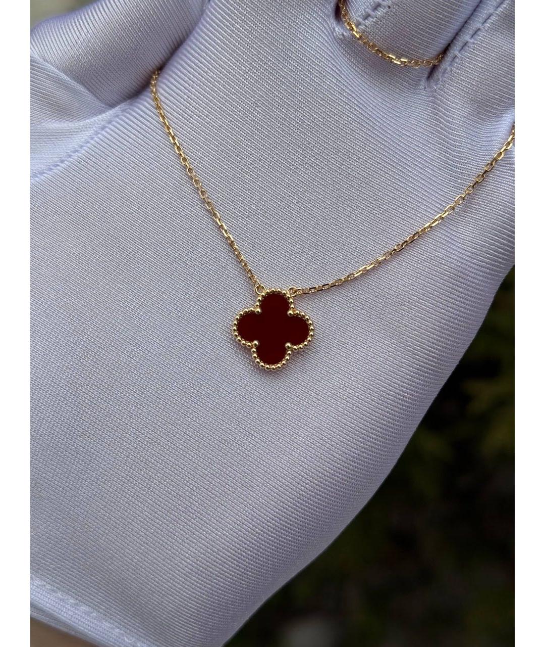 VAN CLEEF & ARPELS Бордовая подвеска из желтого золота, фото 3