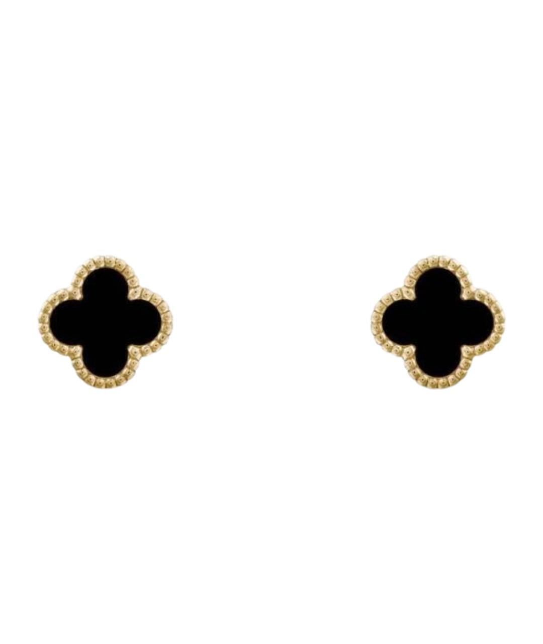 VAN CLEEF & ARPELS Черные серьги из желтого золота, фото 1