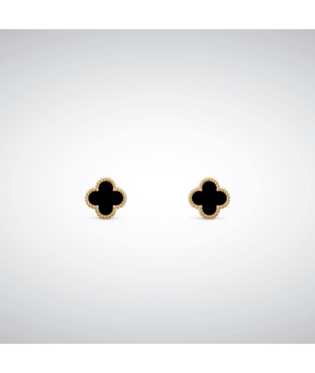 VAN CLEEF & ARPELS Черные серьги из желтого золота, фото 5