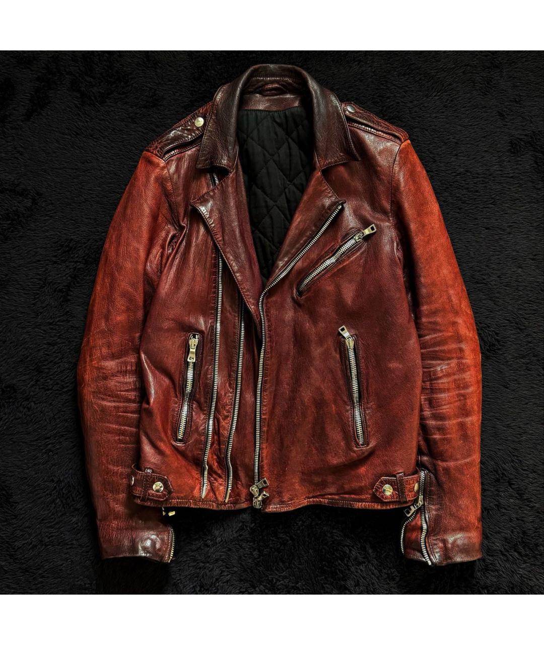 BALMAIN Красная кожаная куртка, фото 3