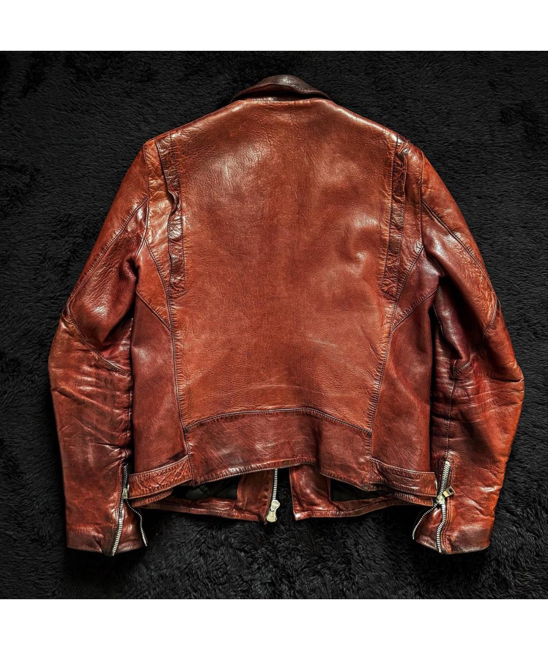 BALMAIN Красная кожаная куртка, фото 2