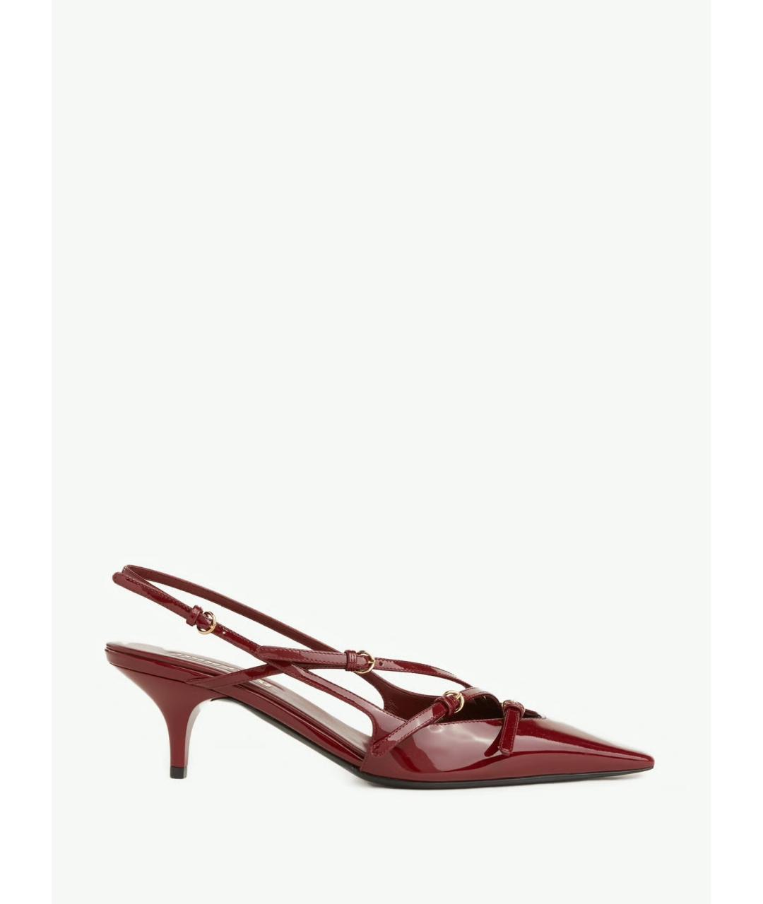 MIU MIU Красные туфли из лакированной кожи, фото 4