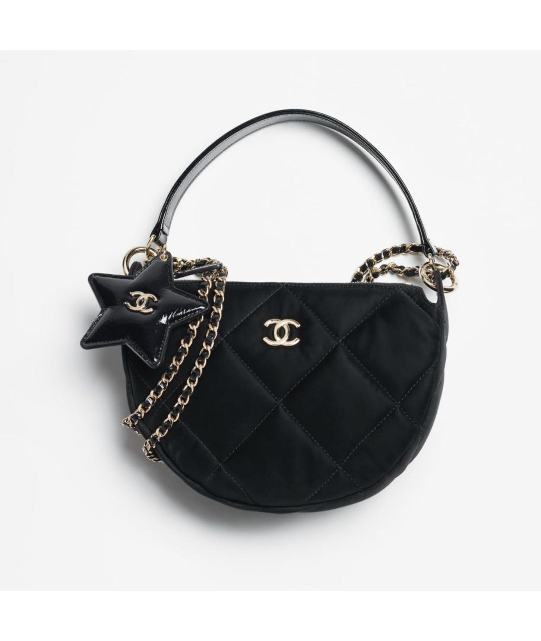 CHANEL Черная деним сумка через плечо, фото 4