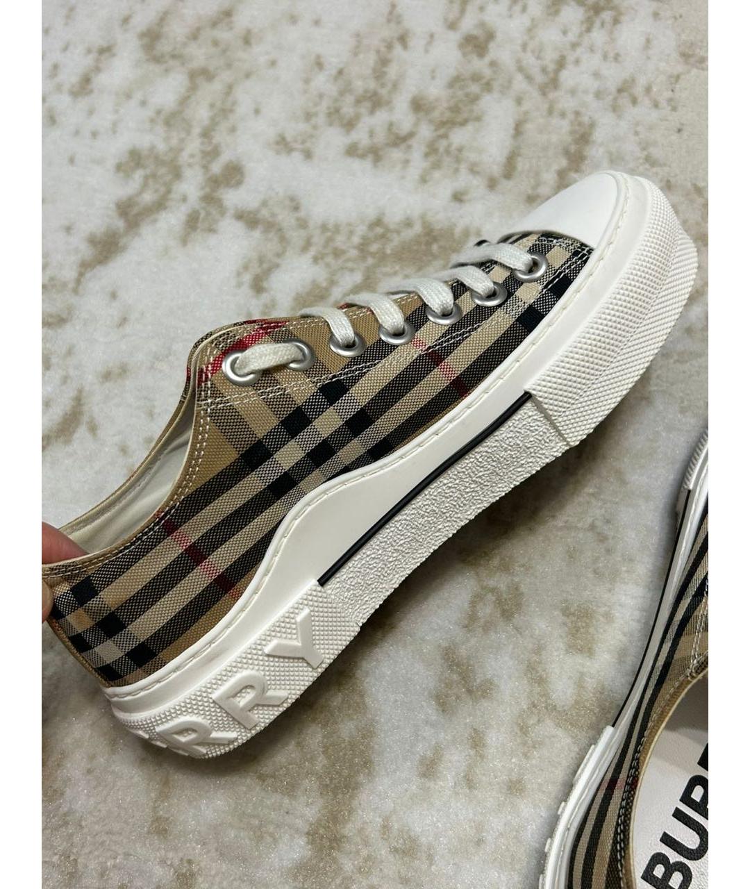BURBERRY Коричневые кеды, фото 6
