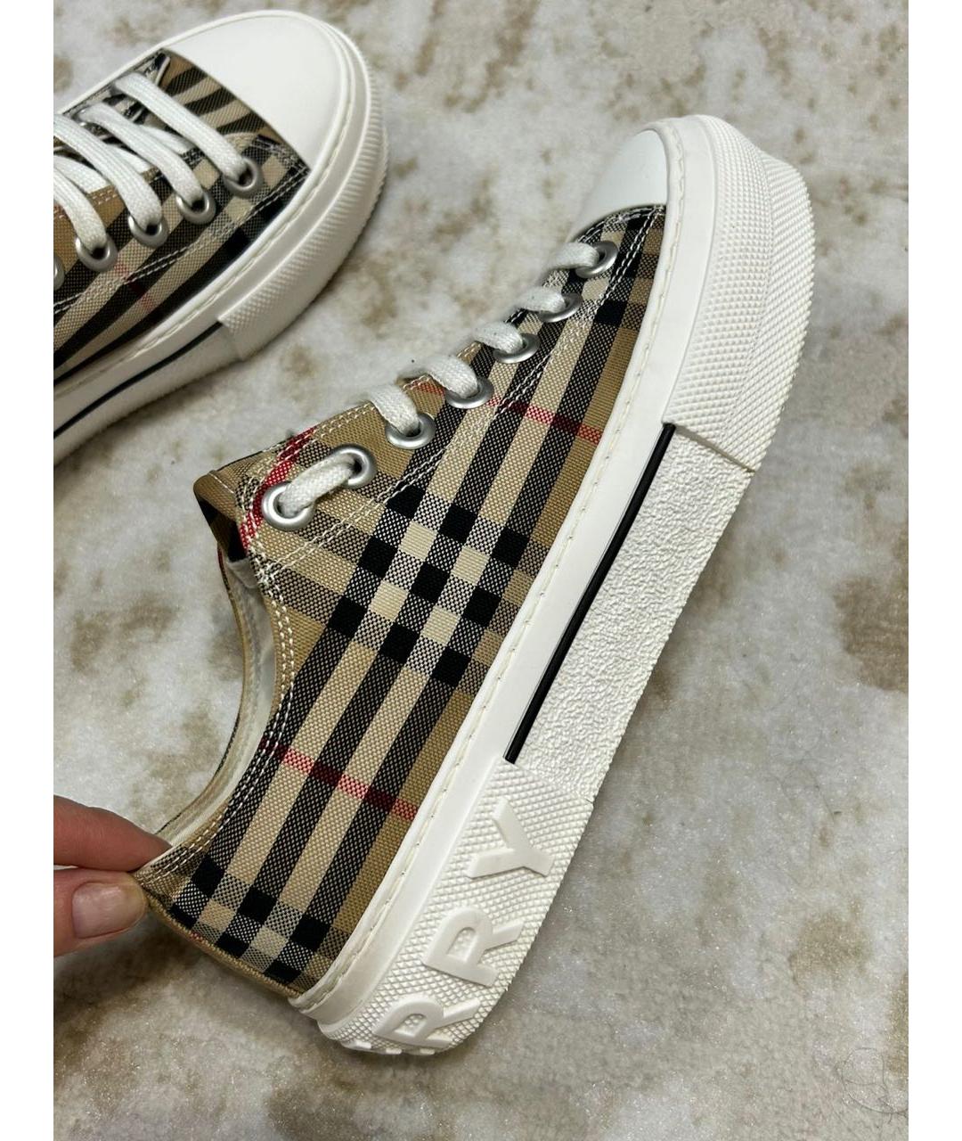 BURBERRY Коричневые кеды, фото 5