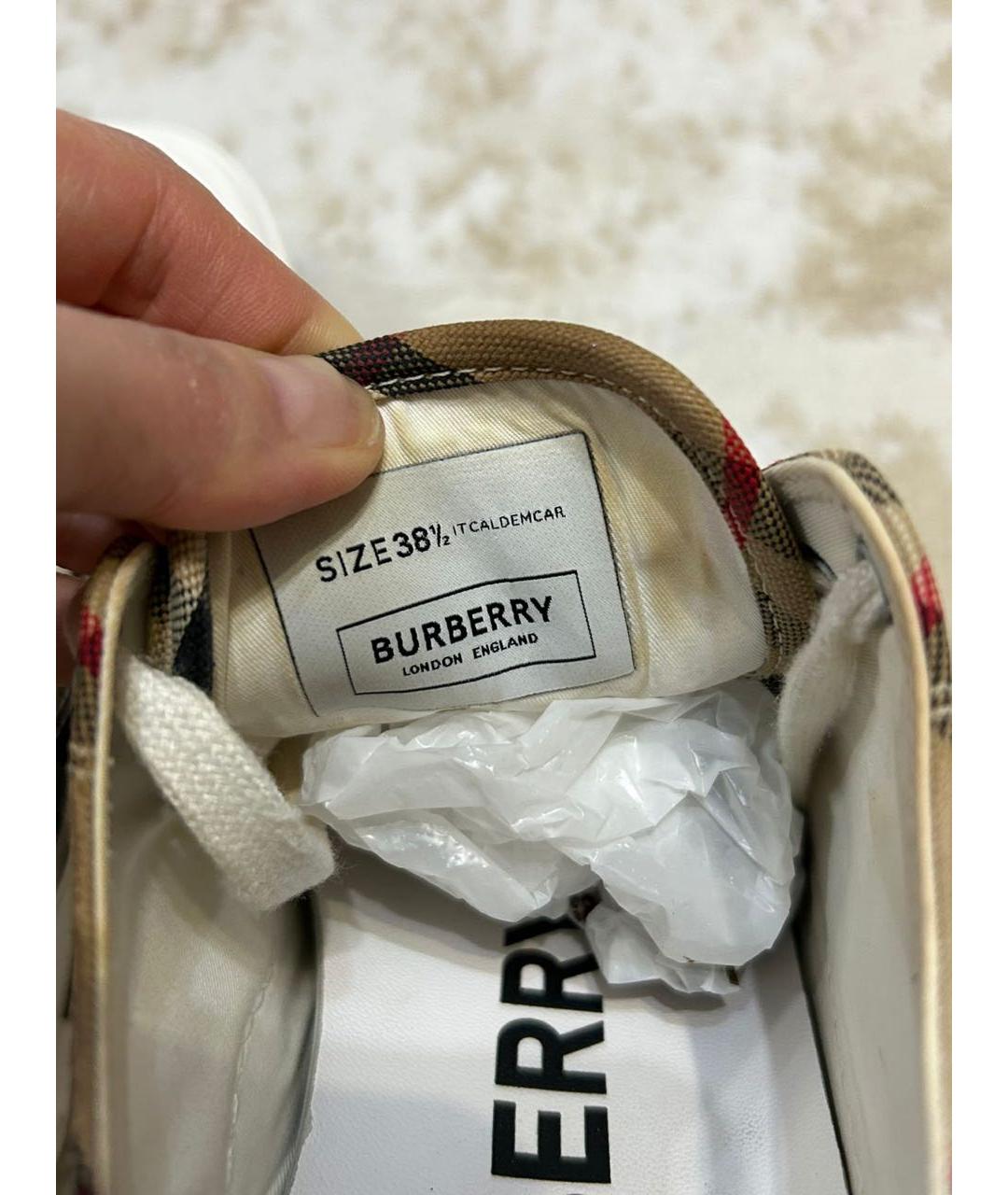 BURBERRY Коричневые кеды, фото 8