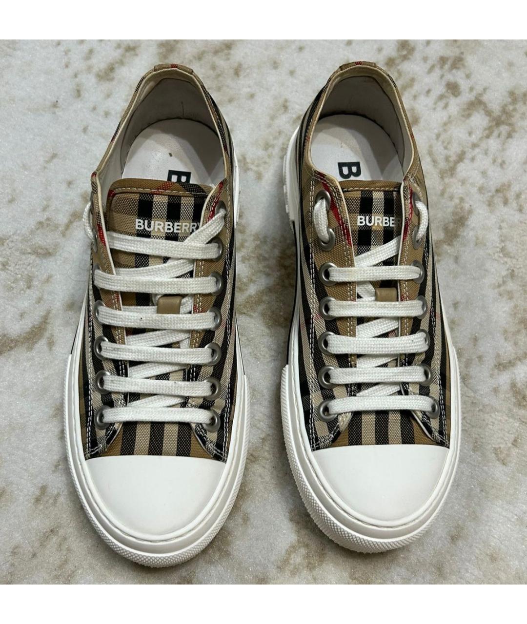 BURBERRY Коричневые кеды, фото 3