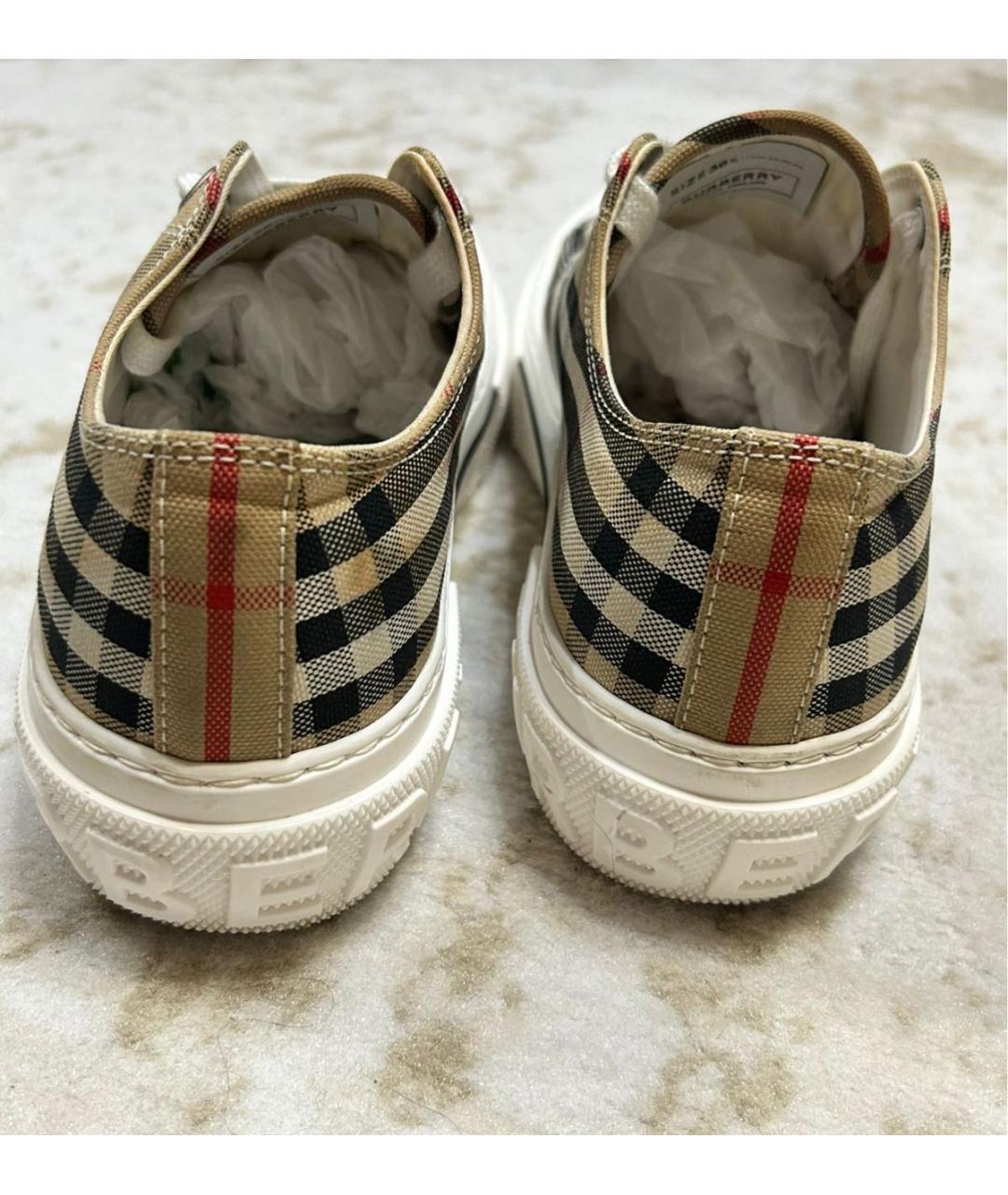 BURBERRY Коричневые кеды, фото 4