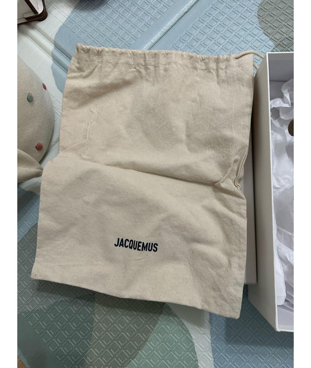JACQUEMUS Белые кожаные босоножки, фото 5