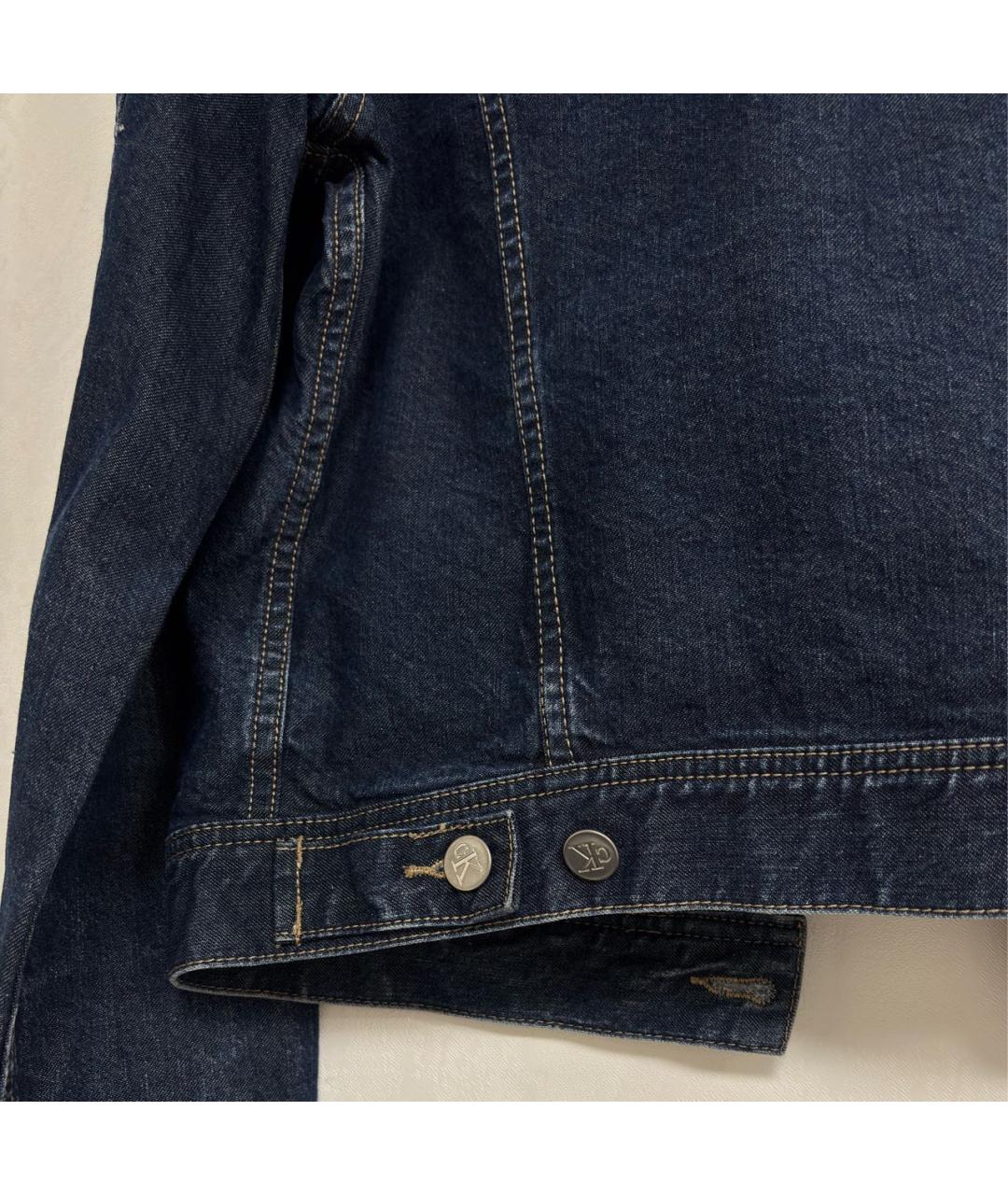 CALVIN KLEIN JEANS Темно-синяя деним куртка, фото 4