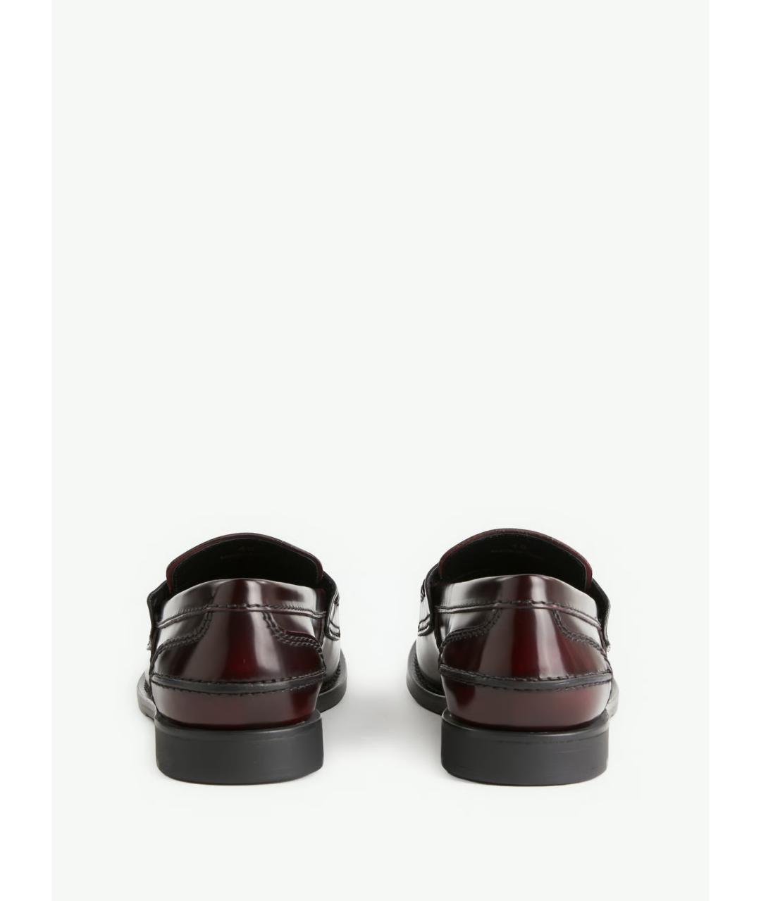 MIU MIU Бордовые кожаные лоферы, фото 3