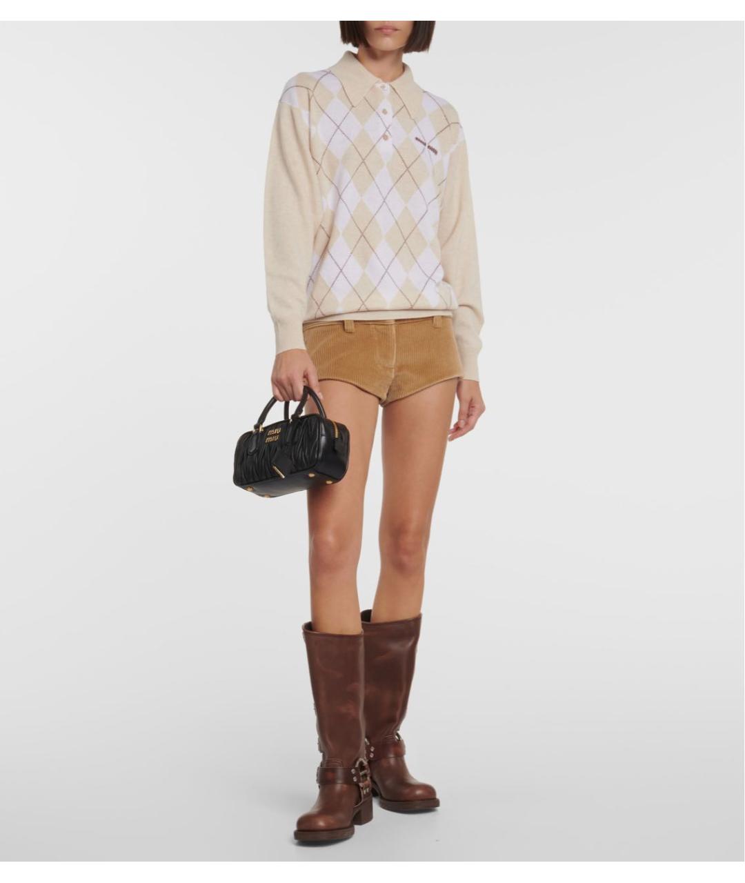 MIU MIU Коричневые кожаные сапоги, фото 6