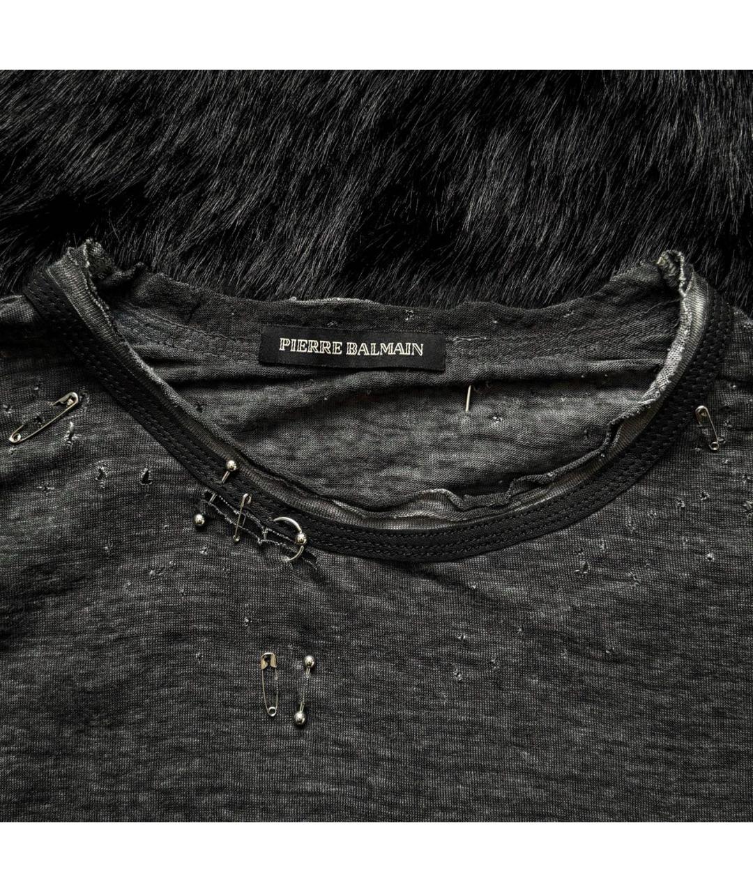 PIERRE BALMAIN Серая футболка, фото 2