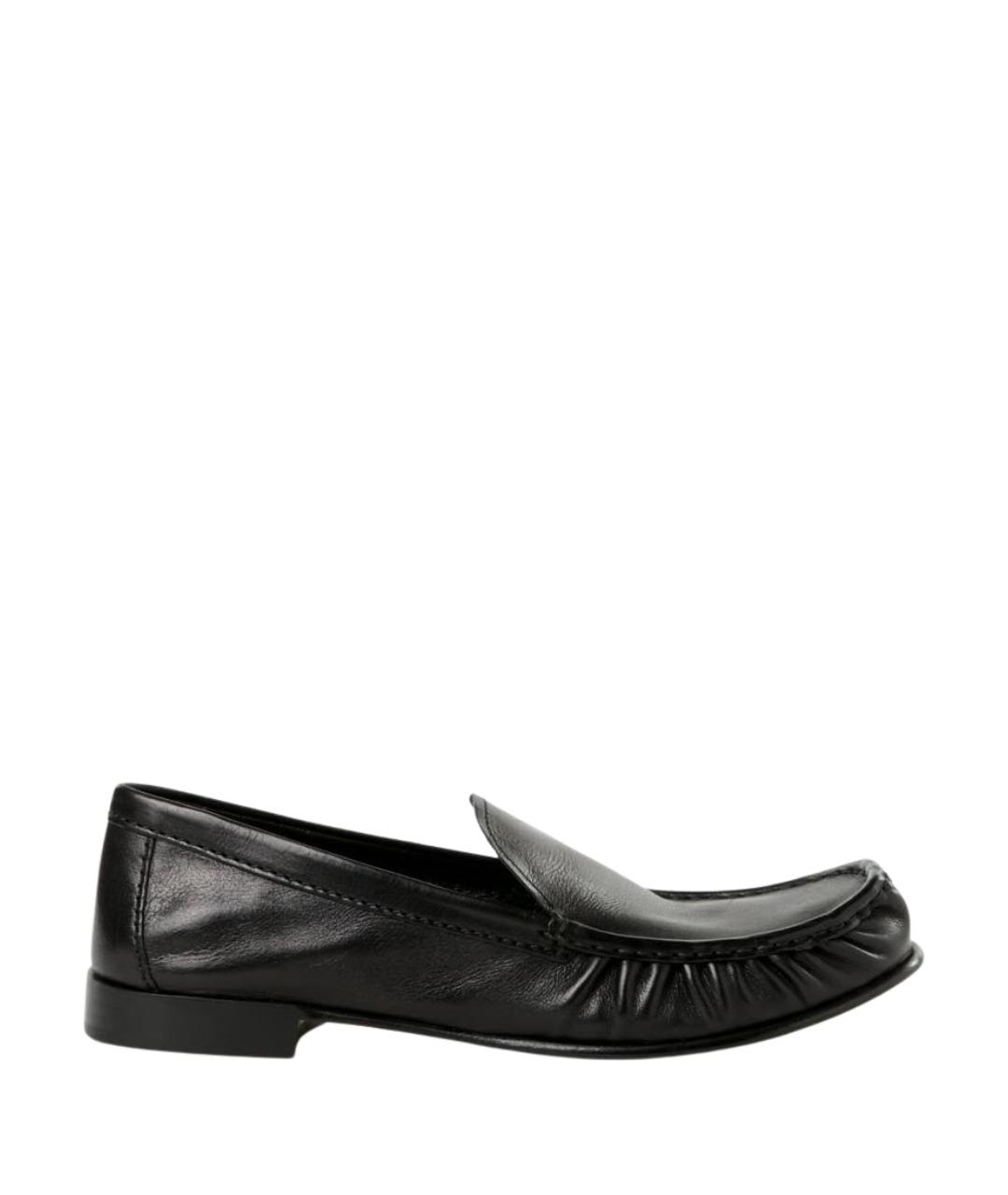 MIU MIU Черные кожаные лоферы, фото 1