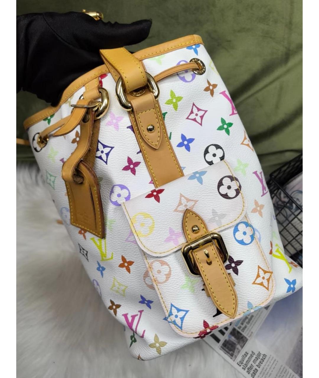 LOUIS VUITTON Белая сумка с короткими ручками, фото 7