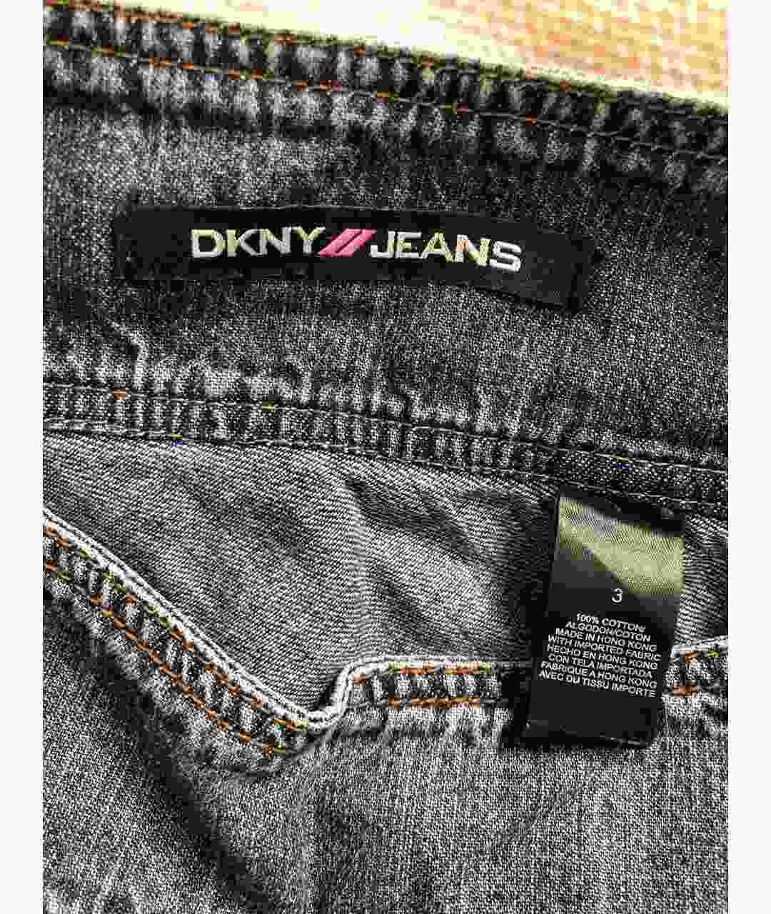 DKNY Голубая деним юбка мини, фото 3