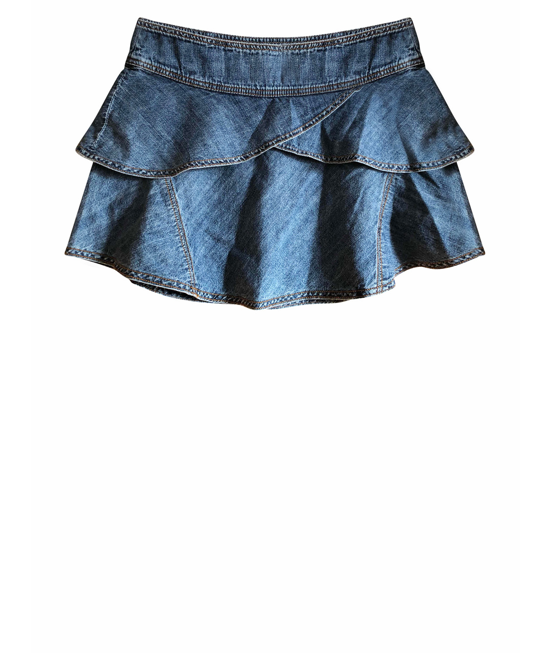 DKNY Голубая деним юбка мини, фото 1
