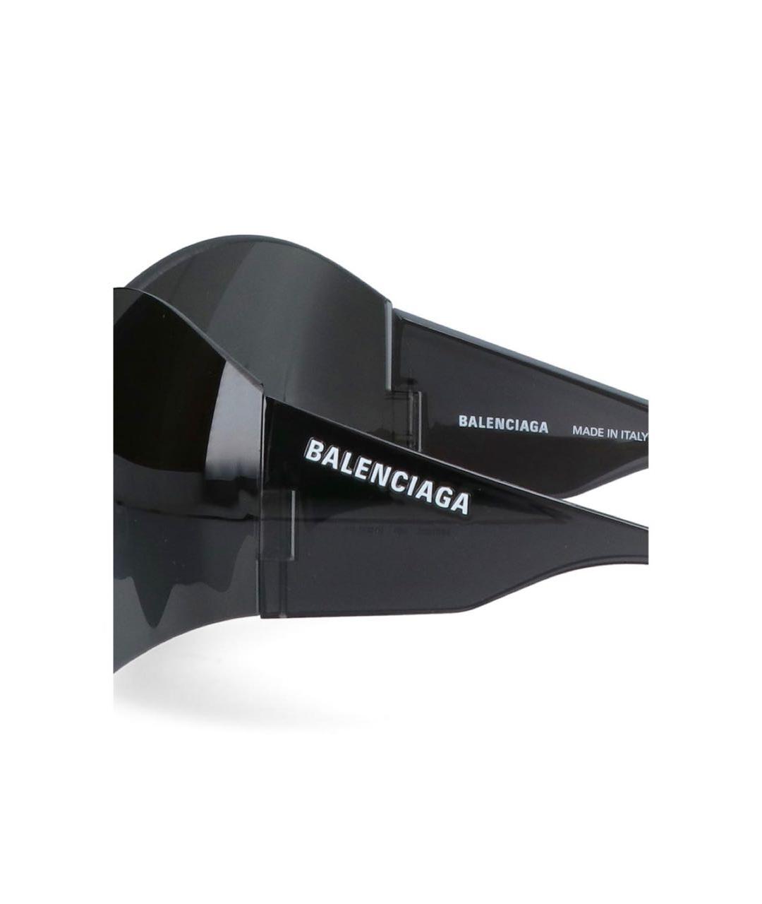 BALENCIAGA Черные пластиковые солнцезащитные очки, фото 2
