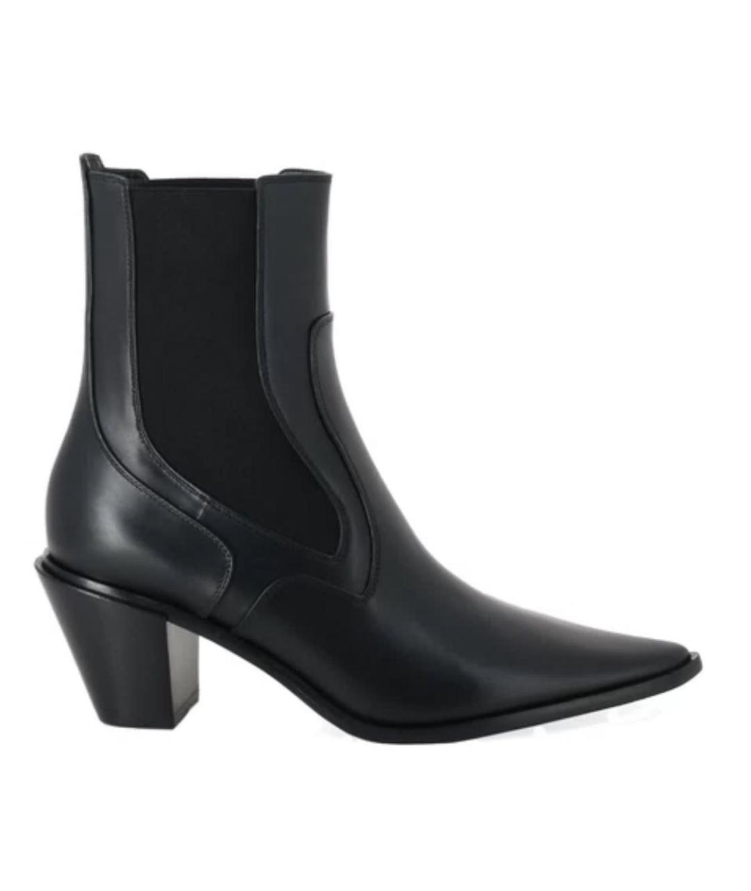 CASADEI Черные кожаные ботильоны, фото 1