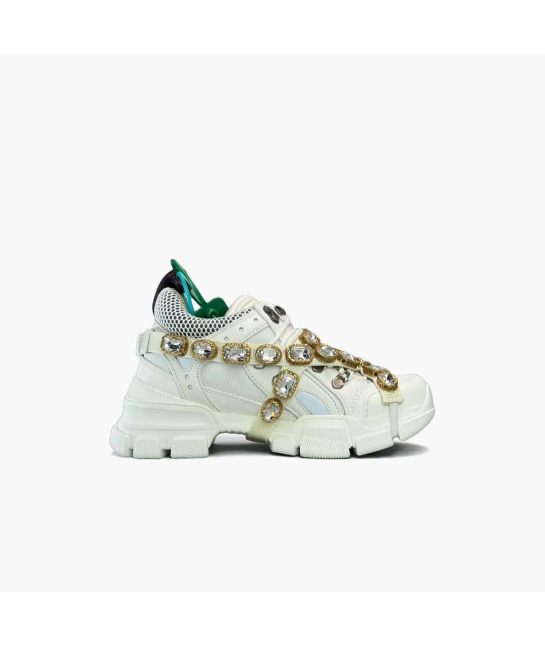 GUCCI Белые кожаные кроссовки, фото 8