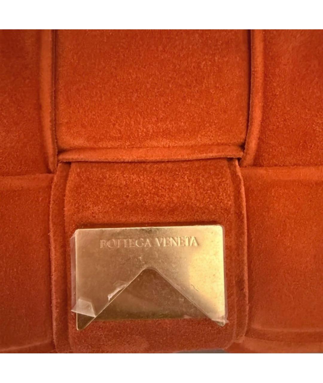 BOTTEGA VENETA Оранжевая замшевая сумка через плечо, фото 3