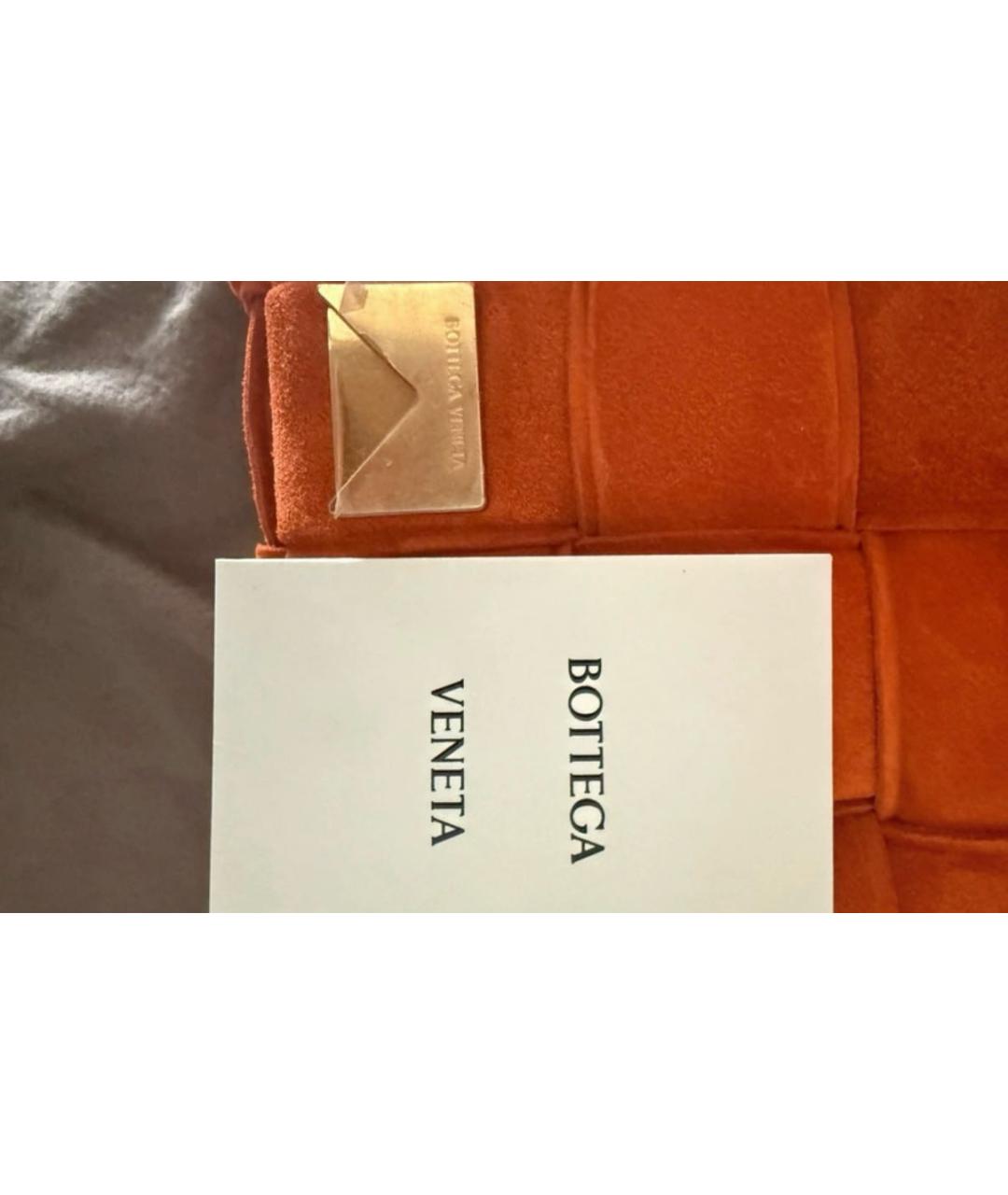 BOTTEGA VENETA Оранжевая замшевая сумка через плечо, фото 4