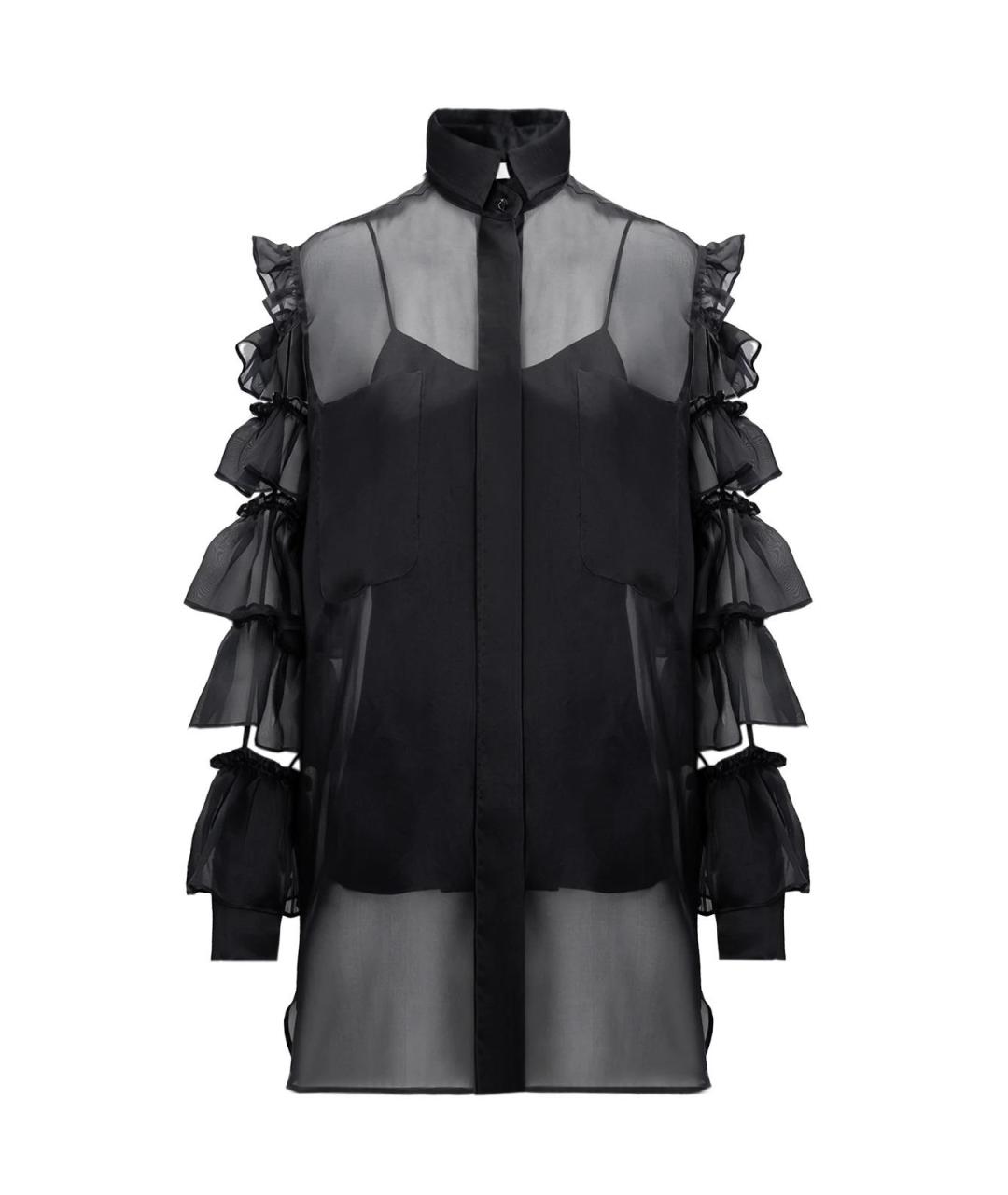 MAX MARA Синяя шелковая блузы, фото 1