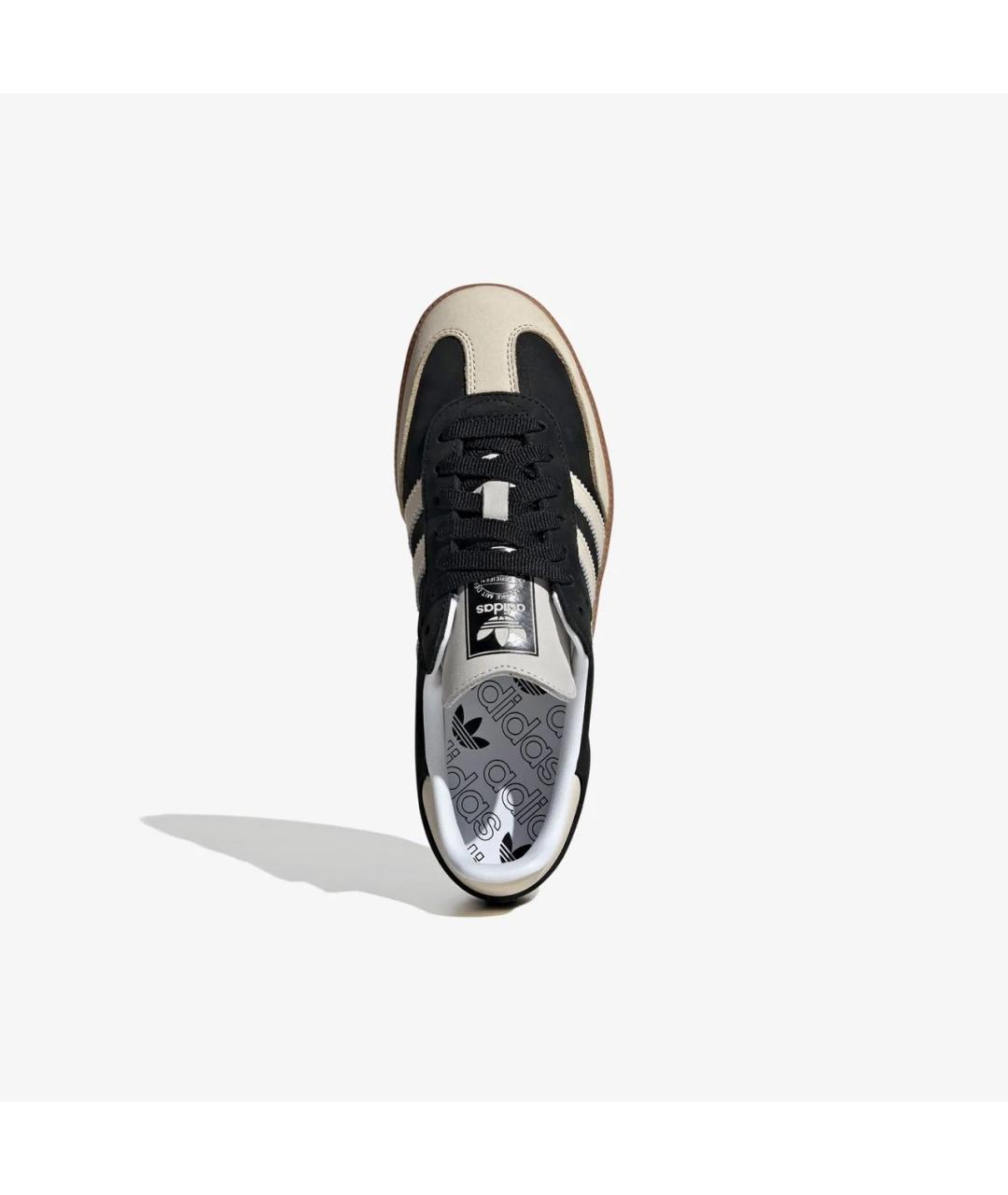 ADIDAS Черные кожаные кеды, фото 5