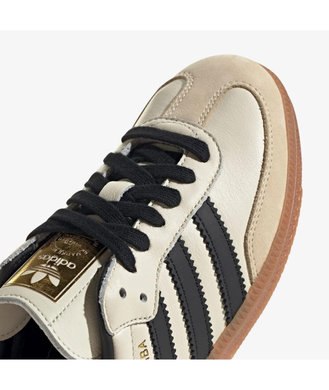 ADIDAS Бежевые кожаные кеды, фото 5