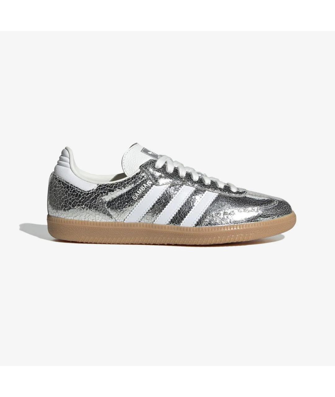 ADIDAS Серебряные кожаные кеды, фото 9
