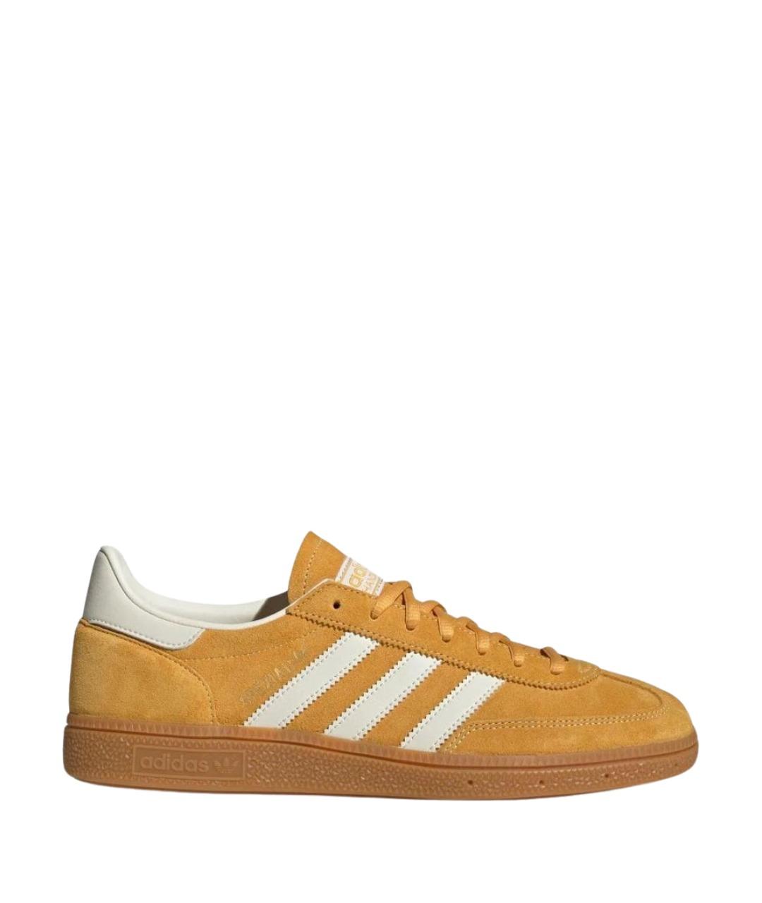 ADIDAS Желтые замшевые кеды, фото 1