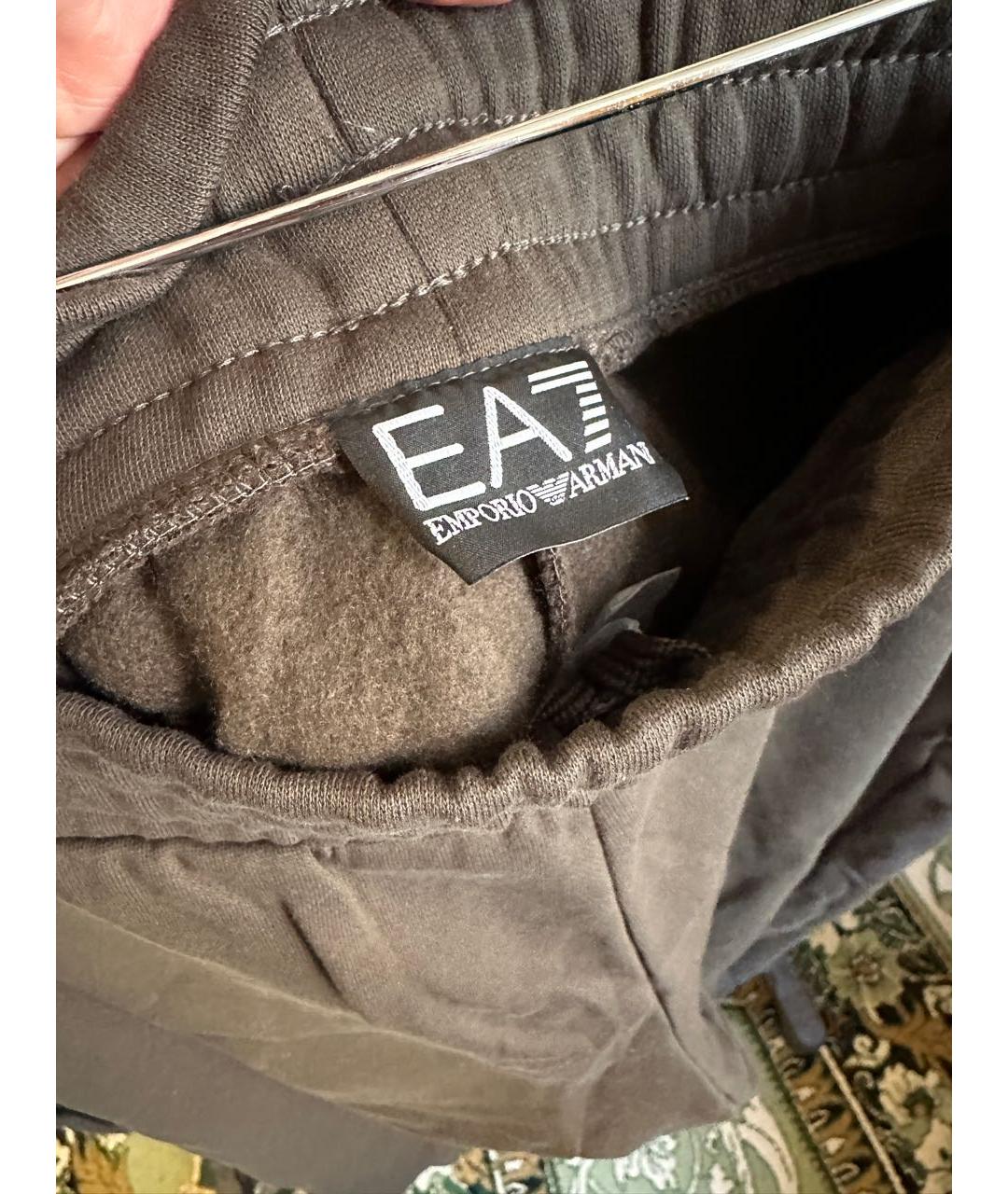 EMPORIO ARMANI Хаки хлопковый спортивный костюм, фото 7