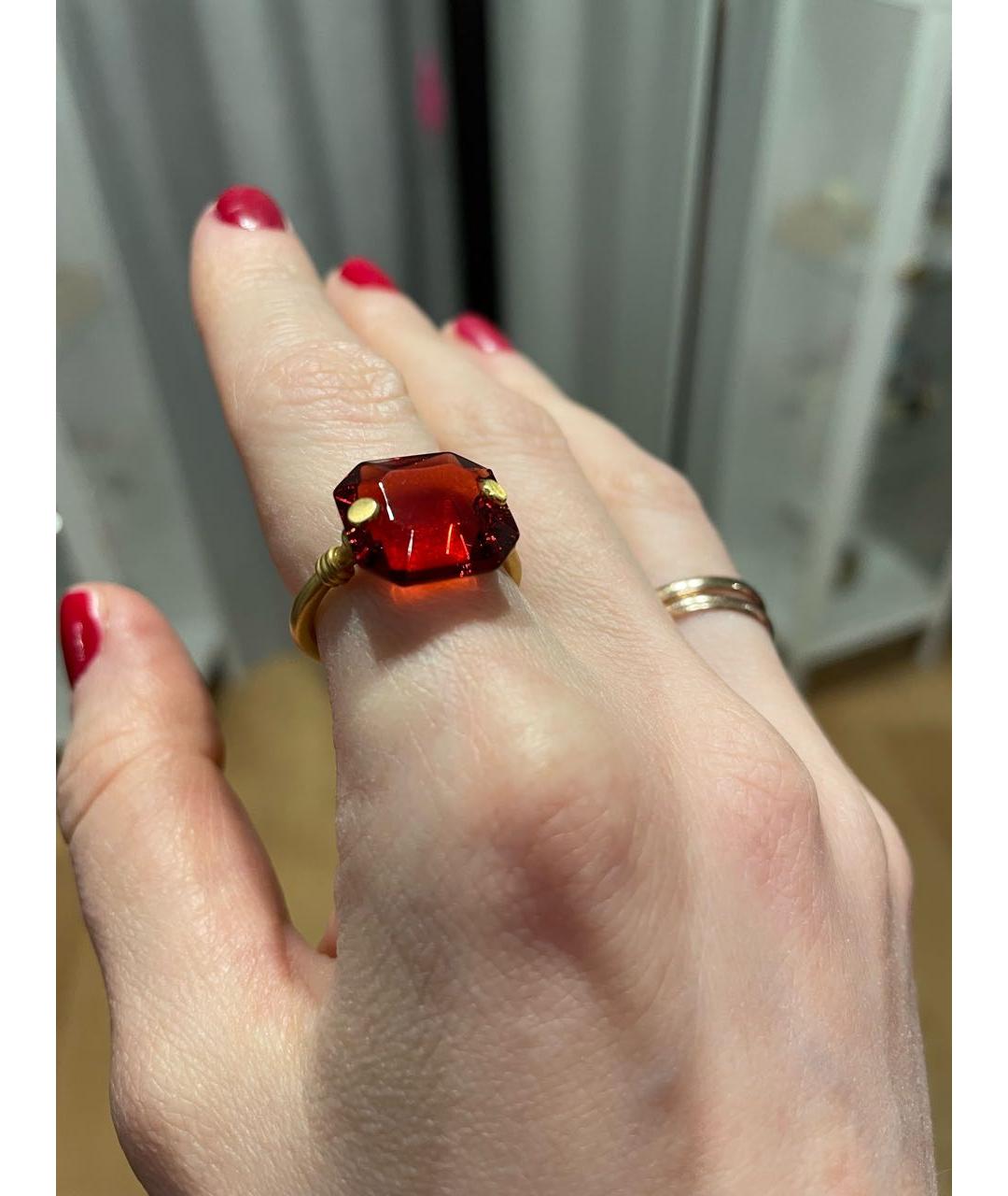 BACCARAT Бордовое кольцо из желтого золота, фото 2