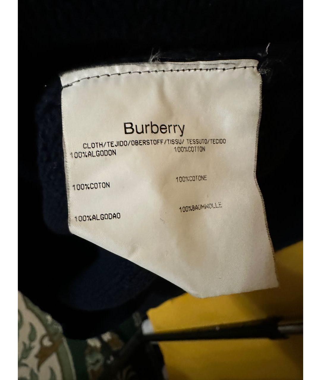 BURBERRY Темно-синий хлопковый джемпер / свитер, фото 7