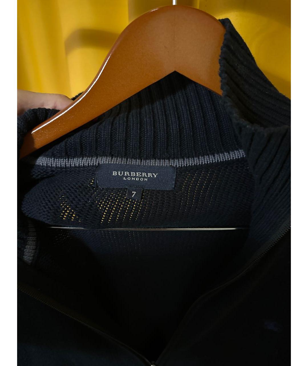 BURBERRY Темно-синий хлопковый джемпер / свитер, фото 6
