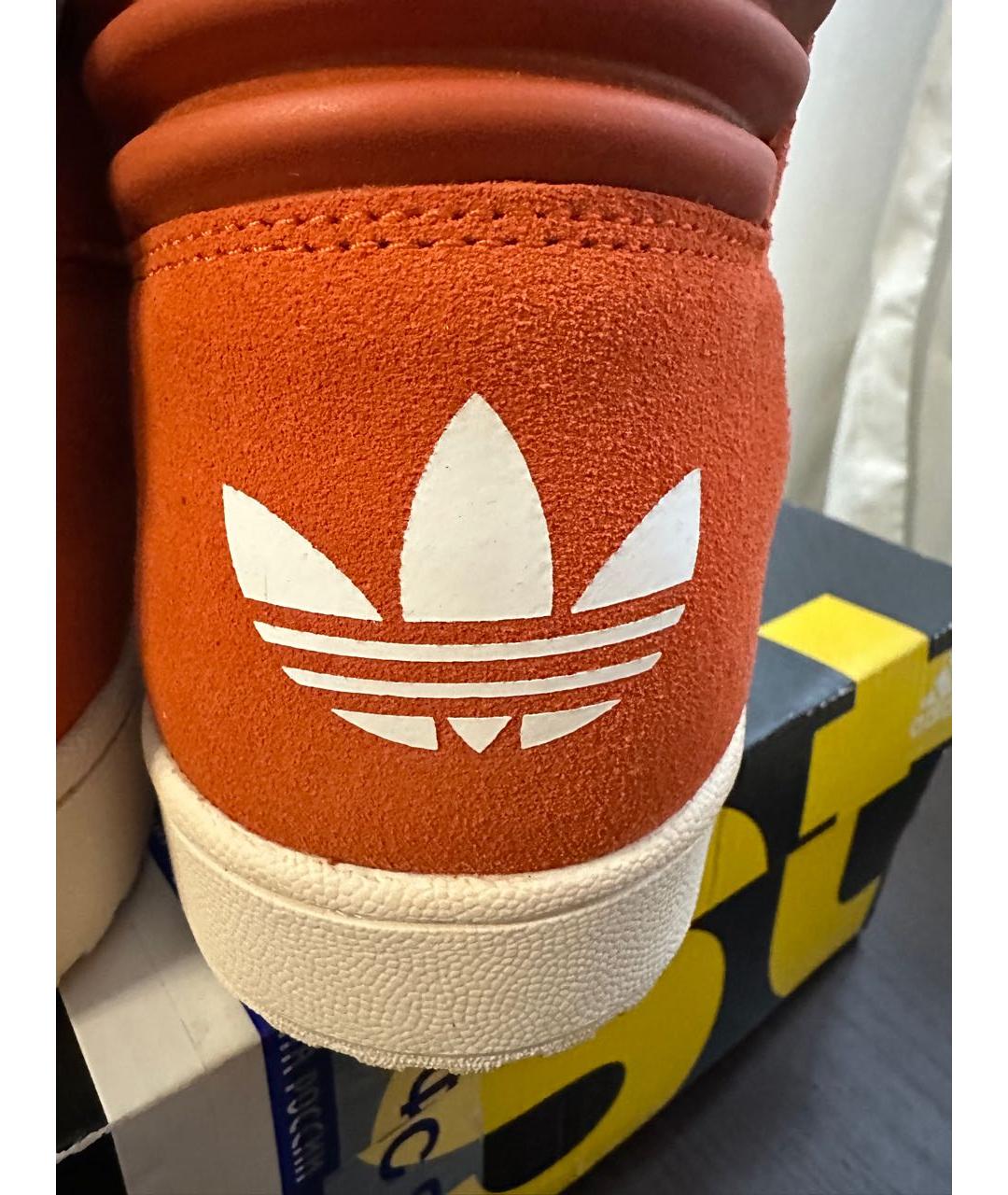 ADIDAS Оранжевое замшевые высокие кроссовки / кеды, фото 6