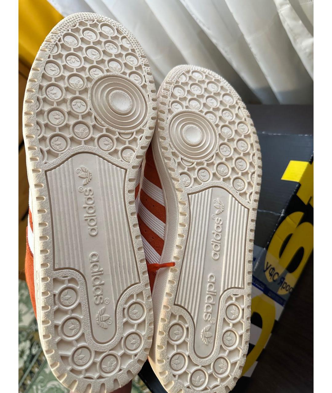 ADIDAS Оранжевое замшевые высокие кроссовки / кеды, фото 7