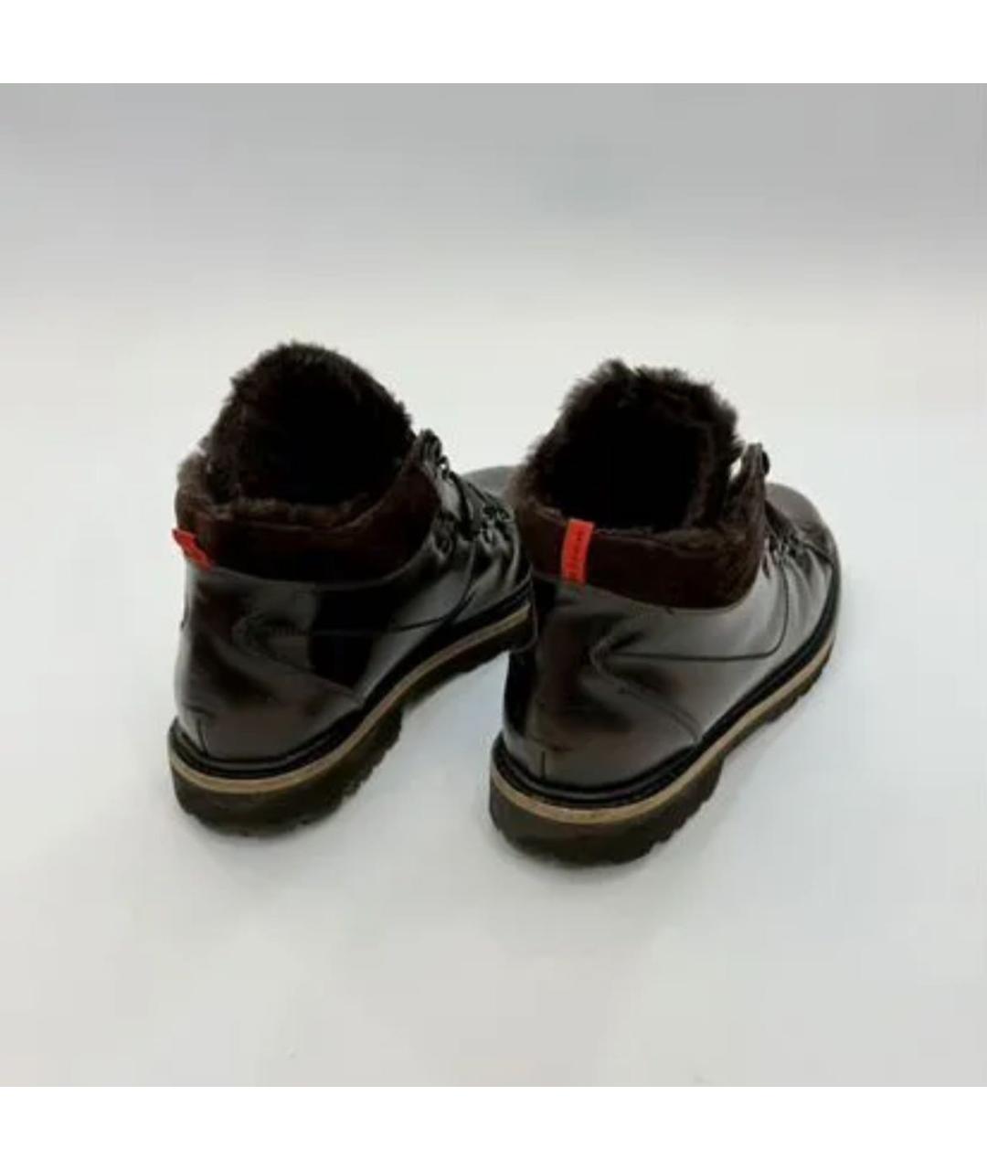 KITON Черные высокие ботинки из лакированной кожи, фото 3