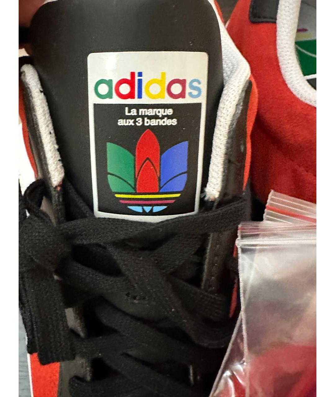 ADIDAS Красные замшевые низкие кроссовки / кеды, фото 6