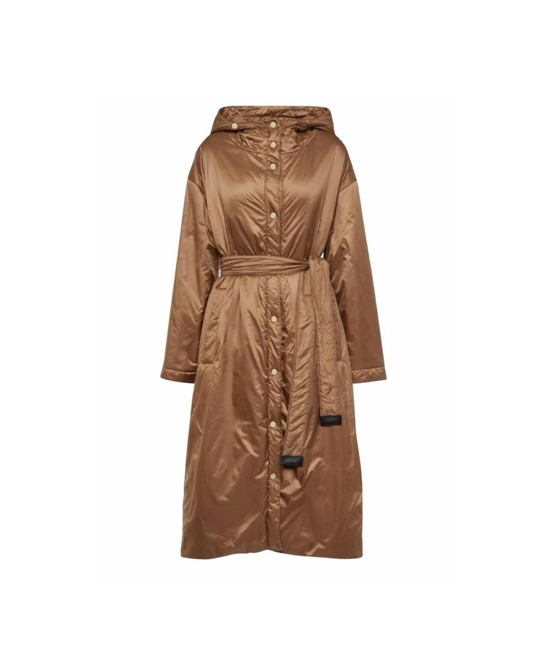 MAX MARA Коричневая полиэстеровая куртка, фото 1